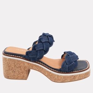 Andre Assous denim braided sandals